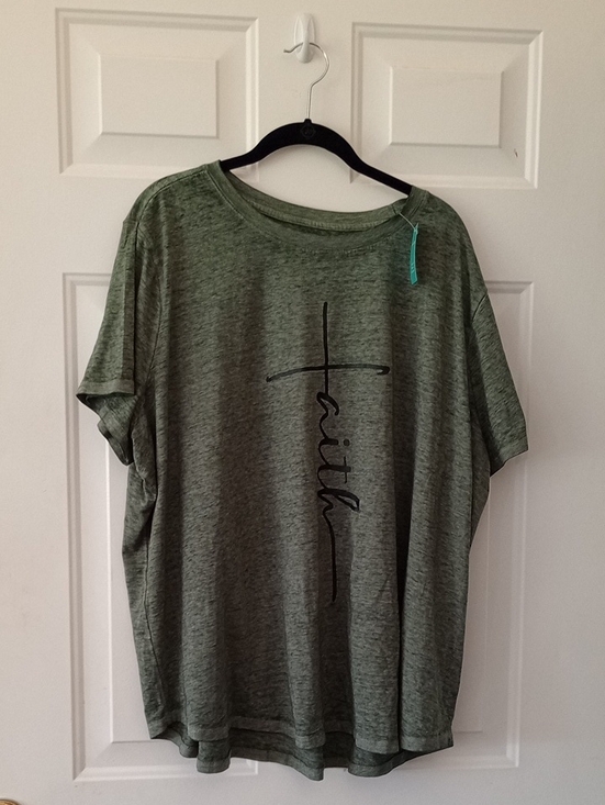 Maurices Tops - NWT Maurices Olive Green 'Faith' Graphic Tee